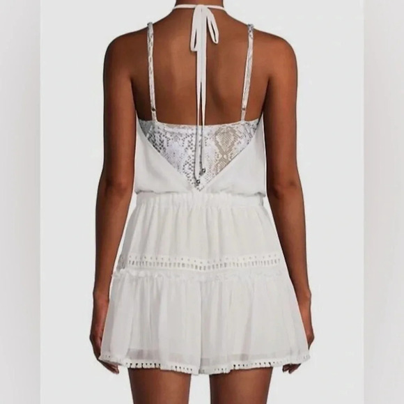 Ramy Brook Marla Mini Dress Halter Neck Backless White Medium - Picture 7 of 12
